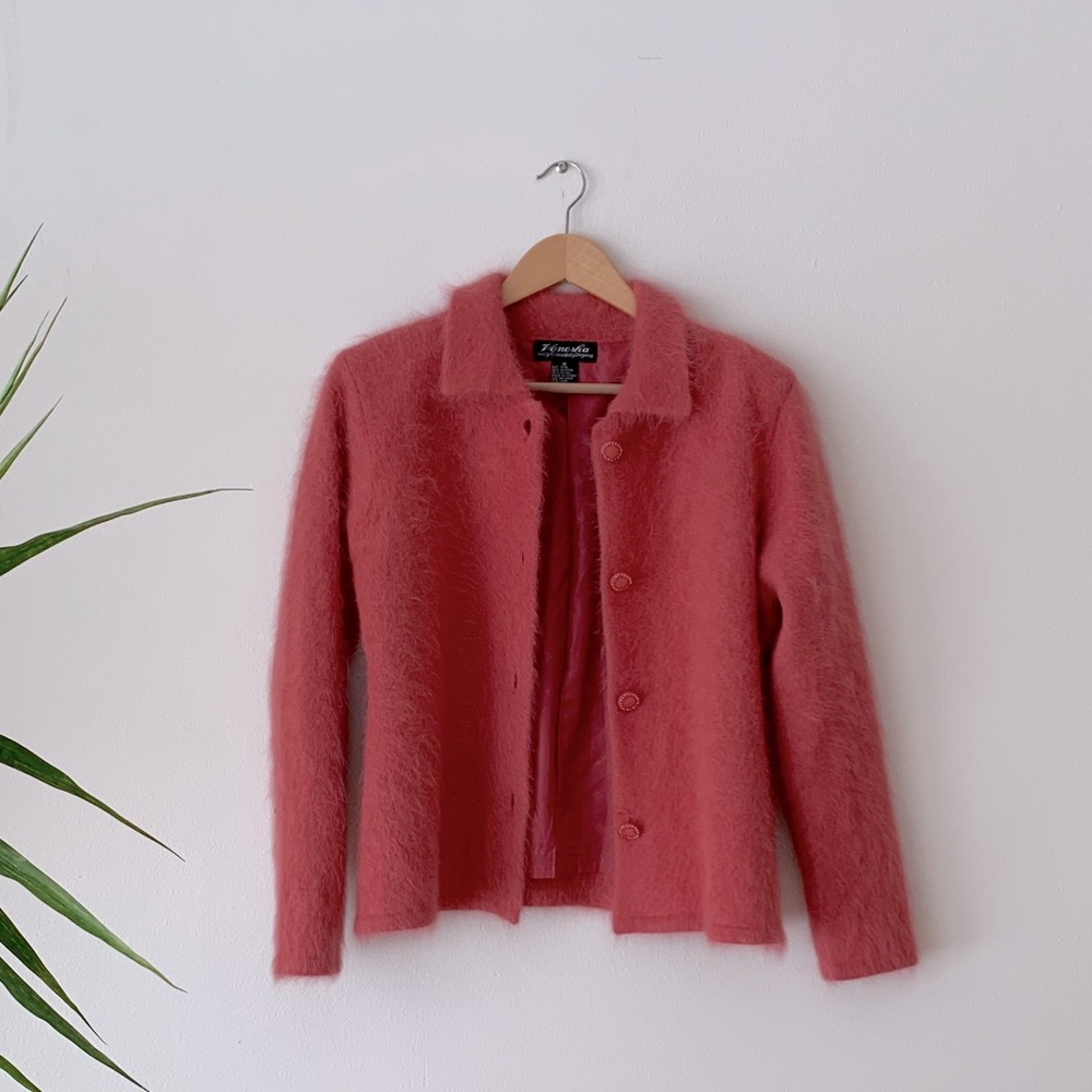 Vintage Angora Button Down Sweater